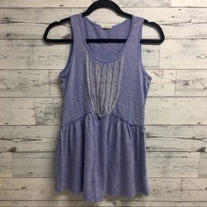 Silence + Noise lavender tunic tank top